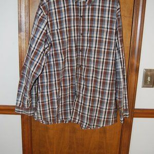 C.E. Schmidt Workwear 2XL Brown Plaid Flannel Long Sleeve Men Button Up Shirt